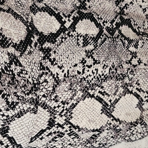 Express Tan & Black Snakeskin Print Lined Smocked Back Mini Sundress Size S - Picture 6 of 13